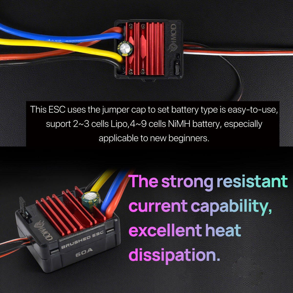 9imod waterproof-esc-sealed-construction protects electronics during wet outdoor runs.