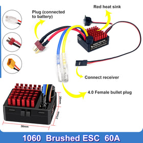 9IMOD WP1060 ESC 2s-3s LiPo compatibility supports brushed motor setups