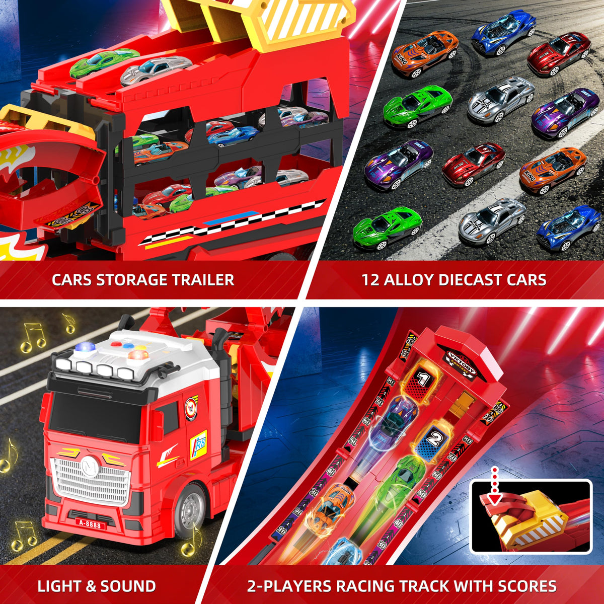 BuddyBight 12 Diecast Cars durable, precise-scale toy cars.
