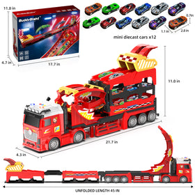 BuddyBight 45-inch Foldable Track expanding racing space.