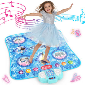 Eterfun 8-button blue dance mat with LED score display boosts coordination during playful workouts.