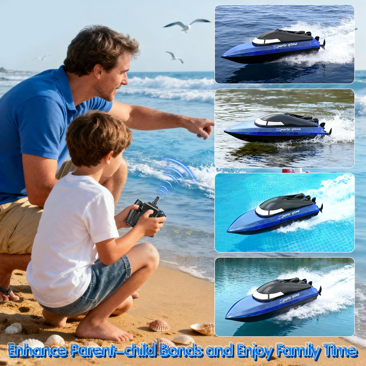 Lechonix RC Boat 2.4GHz remote delivers precise steering for races