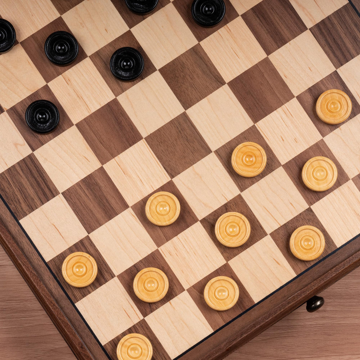 A&A 3-inch king height matches classic board proportions for balanced play.