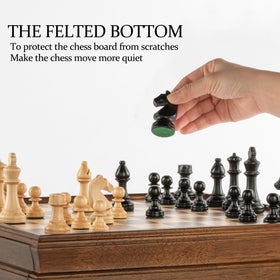 A&A fleece pad under pieces reduces slips and protects the board.