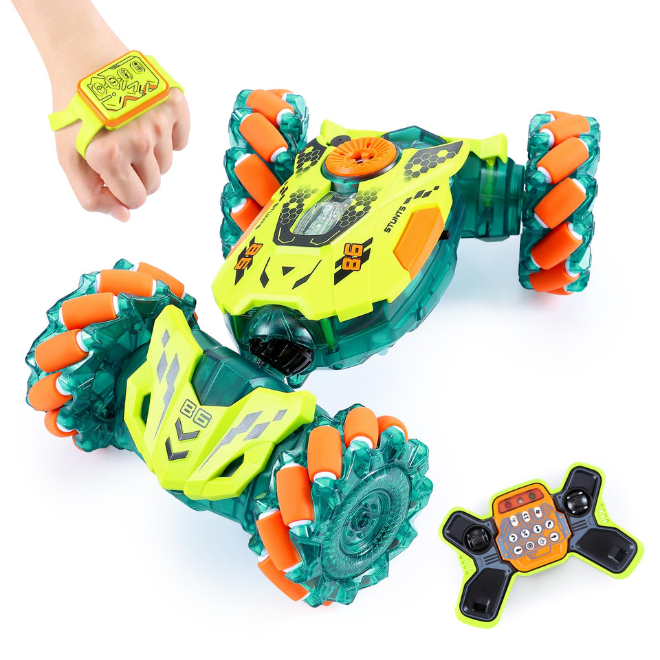 A ALPHA gesture RC car with hand-wave control for intuitive play.