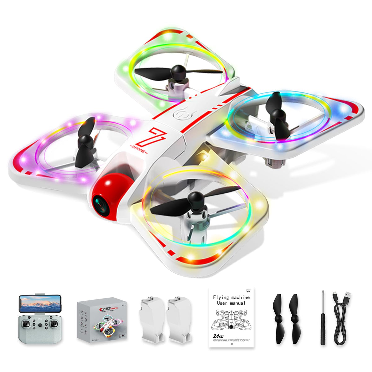 A ALPHA mini drone with 720p camera captures simple aerial footage for beginners.