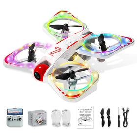 A ALPHA mini drone with 720p camera captures simple aerial footage for beginners.