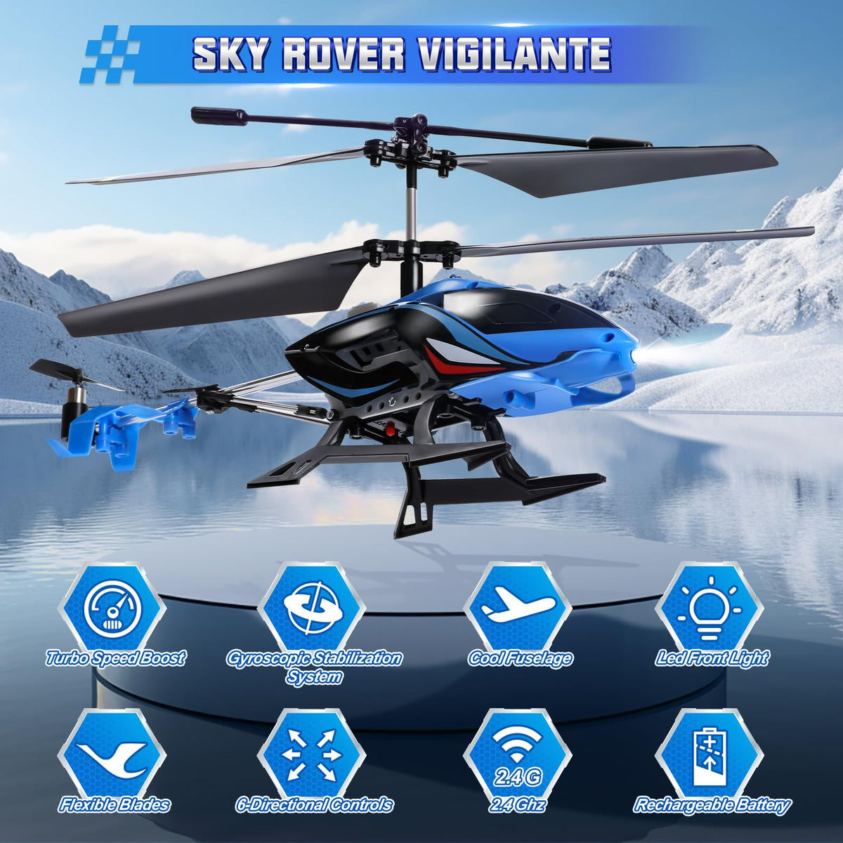 A ALPHA family-friendly RC helicopter fosters shared game time and challenges