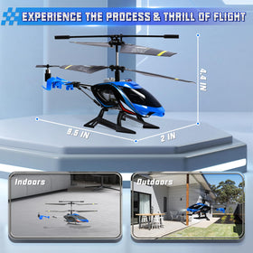 A ALPHA RC helicopter designed for indoor and outdoor flying sessions