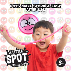 A Little Spot Slimy Pots Alpaca texture offers soft, squeezable sensory fun.