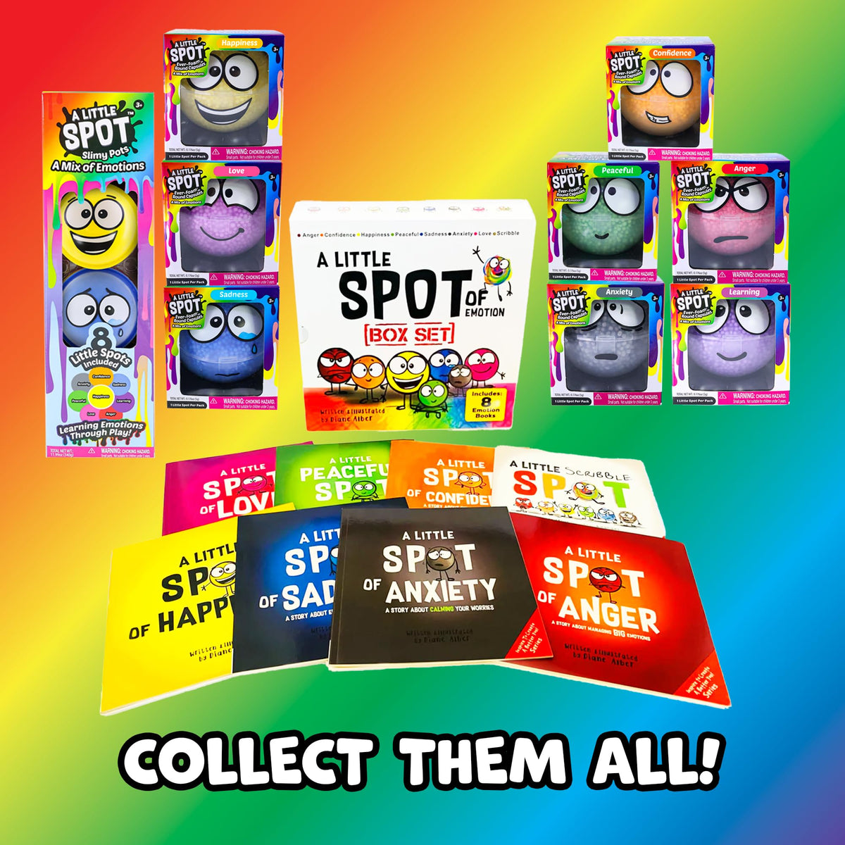 A Little Spot Slimy Pots Mega Stretchy texture for dynamic, creative play.