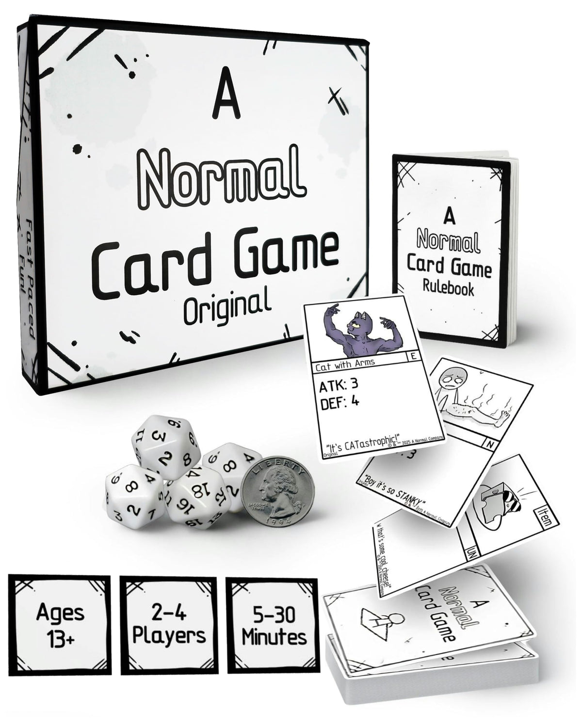 A Normal Card Game Original Edition box front showing portable design