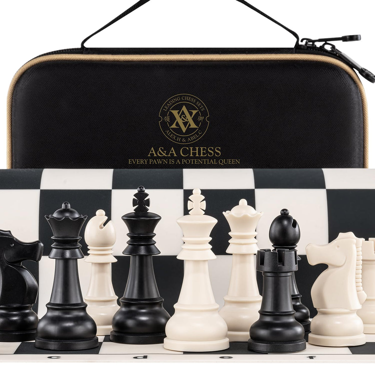 A&amp;A chess set foldable board 15x15 for portable play