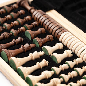 A&A mahogany and maple inlay enhances natural wood tones.