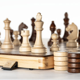 A&A includes two extra queens for flexible endgame setups.