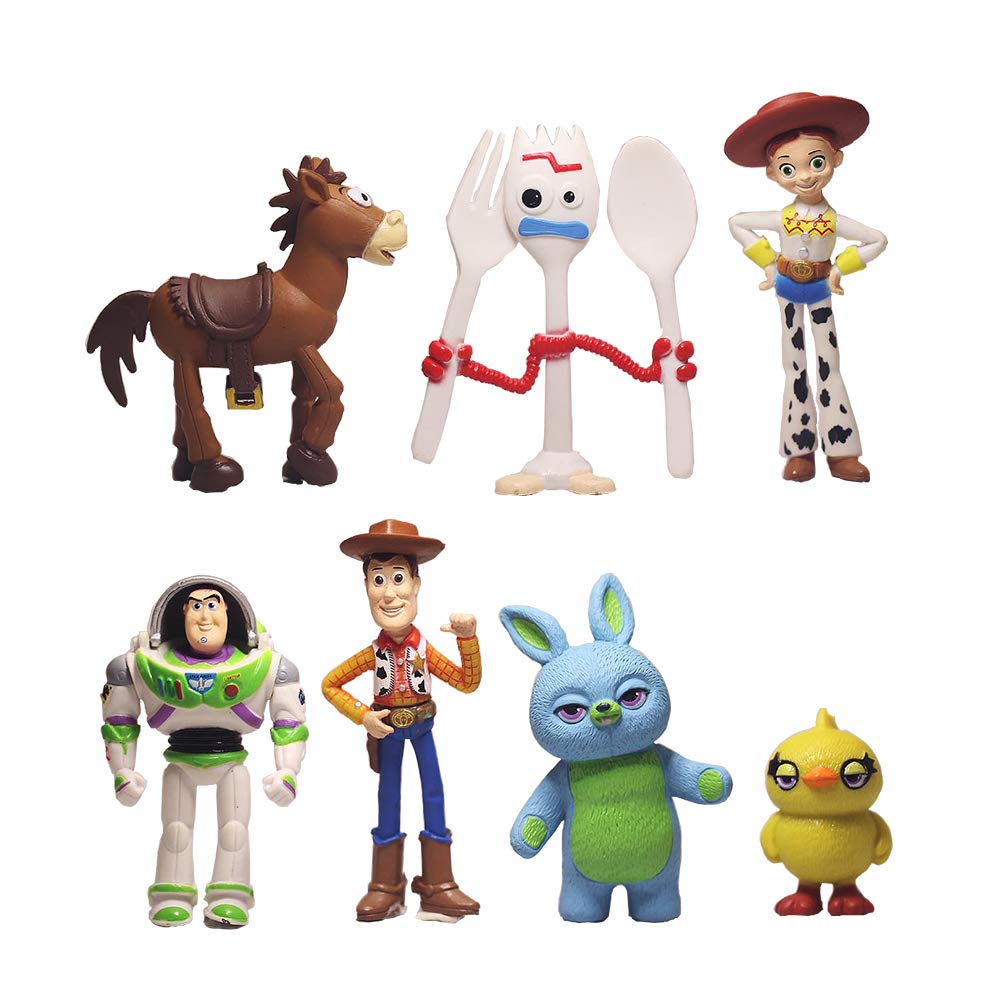 AAAAA Toy Story cake toppers in blue for birthday desserts.