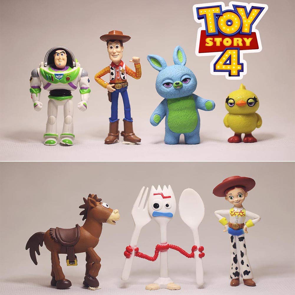 AAAAA Toy Story cake toppers in yellow brighten celebratory treats.
