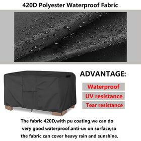 Aacabo defoliation-prevention cover shields the sand table from leaves and dirt.