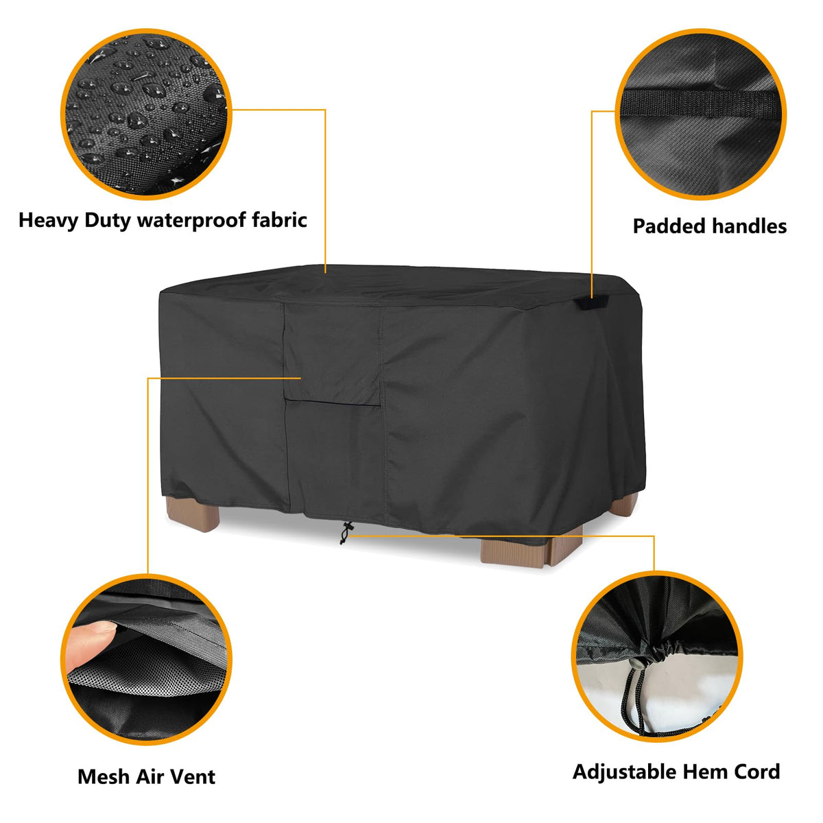 Aacabo 37x27x16 inch cover protects standard sand tables and storage.