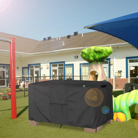 Aacabo easy-on, easy-off cover speeds setup and tidies the play space.