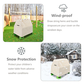 Aacabo cover with wind-resistant design and drawcord for secure placement.