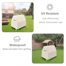Aacabo waterproof outdoor cover prevents leaves and dust from entering the table.