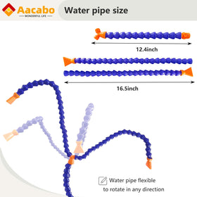 Aacabo suction cups secure the pump to the water table edge.