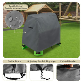Aacabo durable 420D oxford water table cover in use outdoors