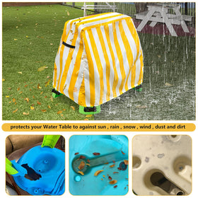 Aacabo water table cover blocks leaves and dust to keep toys clean.