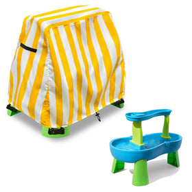Aacabo water table cover shields from rain and splashes for outdoor play.