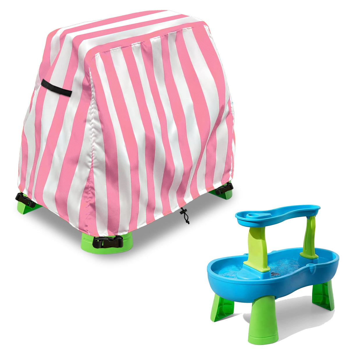 Aacabo water table cover over a 41x25 inch table protects from rain and debris.