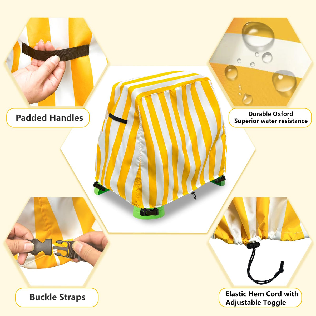 Aacabo water table cover features a waterproof laminated base for durable protection.