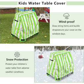 Aacabo cover secured with wind-proof snaps and a drawcord
