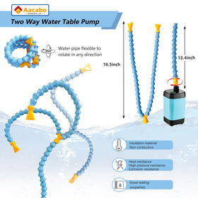 Aacabo pump shown outdoors on a kid's water table setup