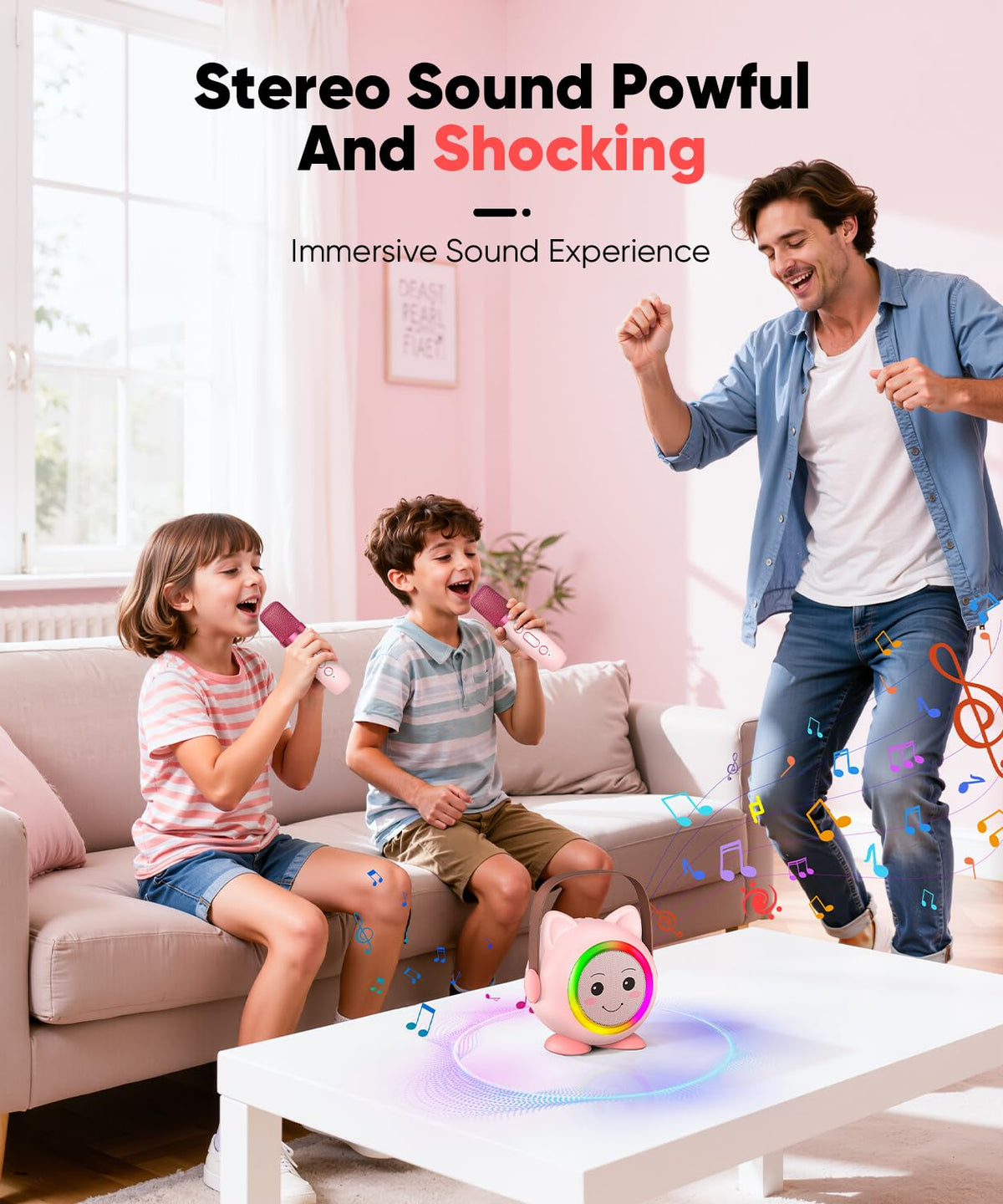 Aadmd karaoke machine high-fidelity audio for clear kid singing