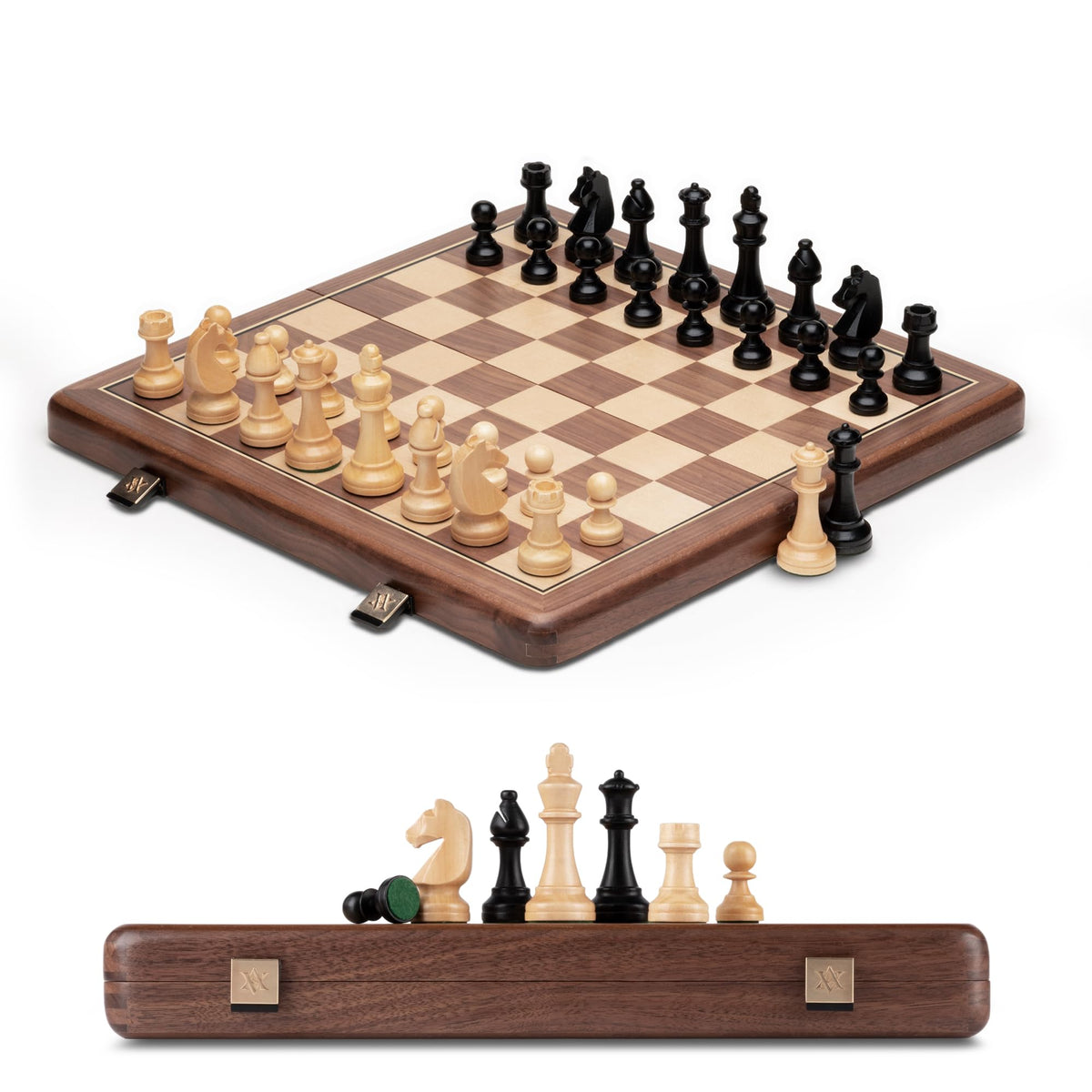 A&amp;A Deep wine-red piece tray organizing pieces with elegance