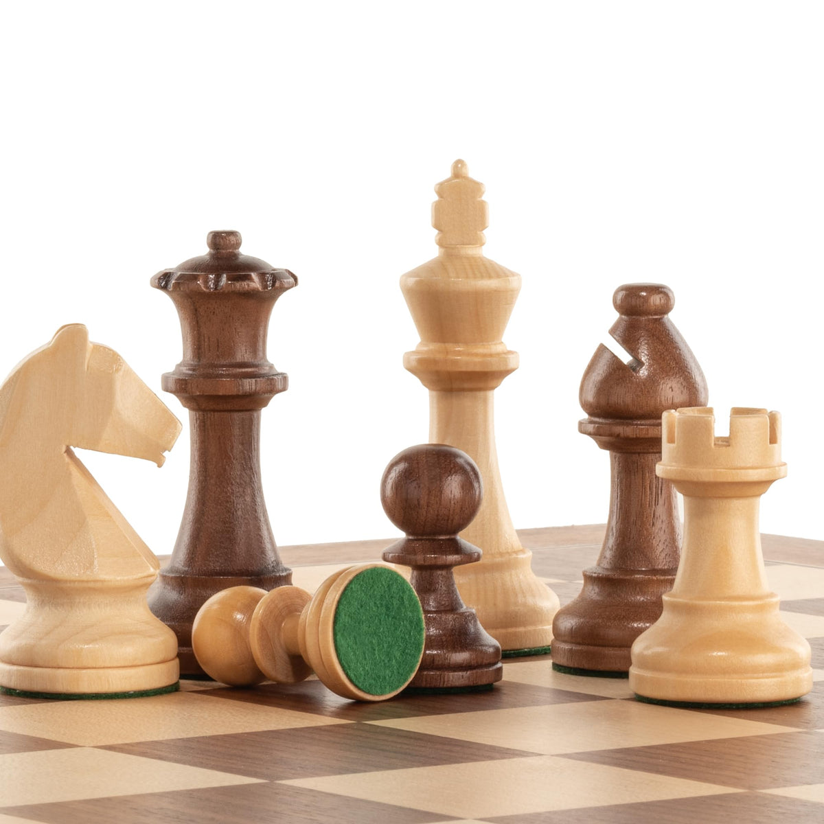 A&amp;A pieces with felt-padded bases protecting the board surface.