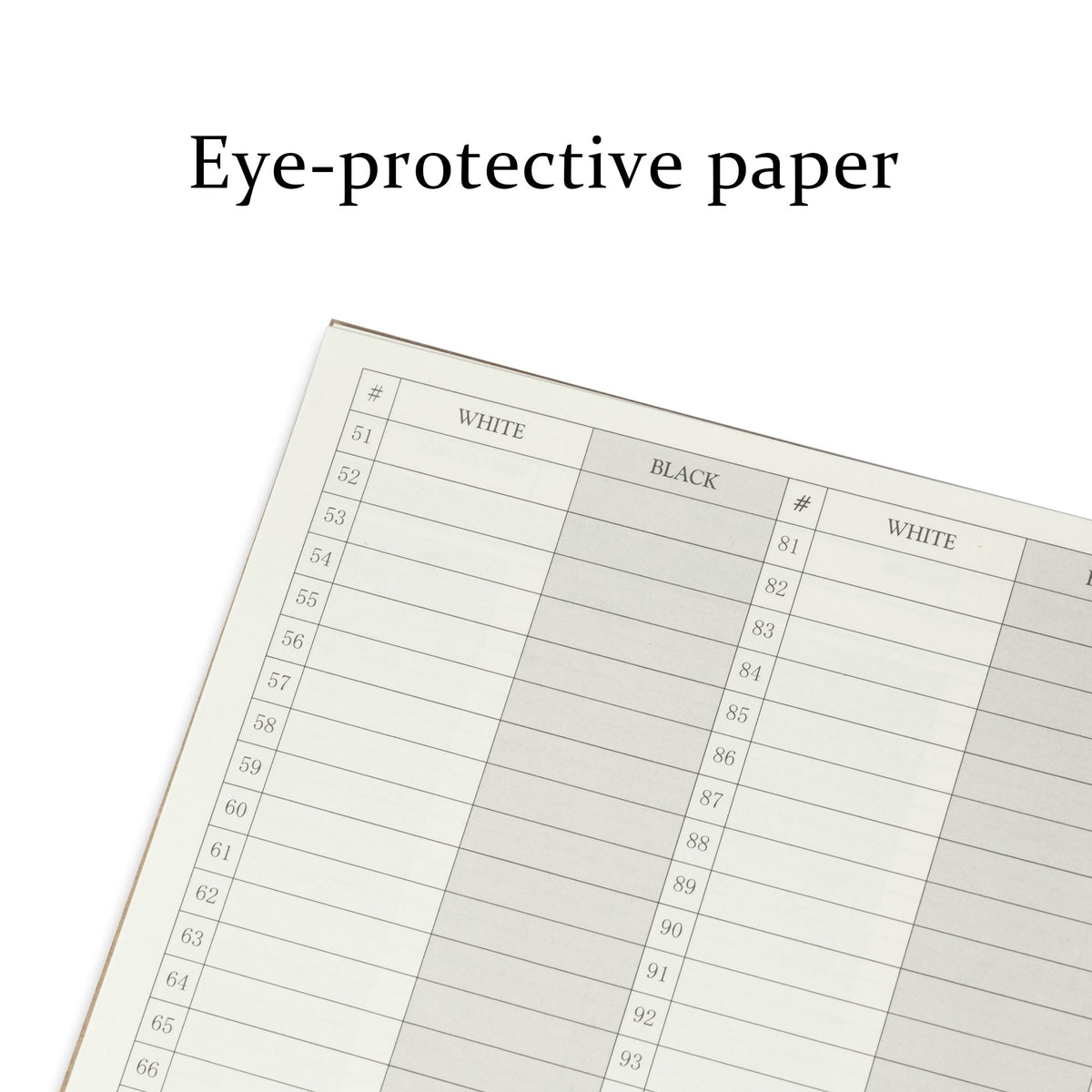 A&A scorebook spread view highlights move entries with clear grid lines.