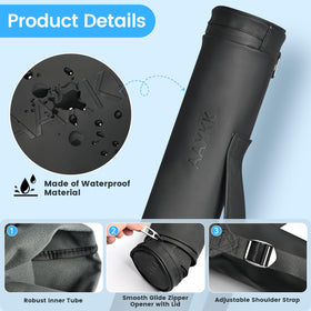 AAXKK 35inch tube bag stores baseball or softball bats securely.