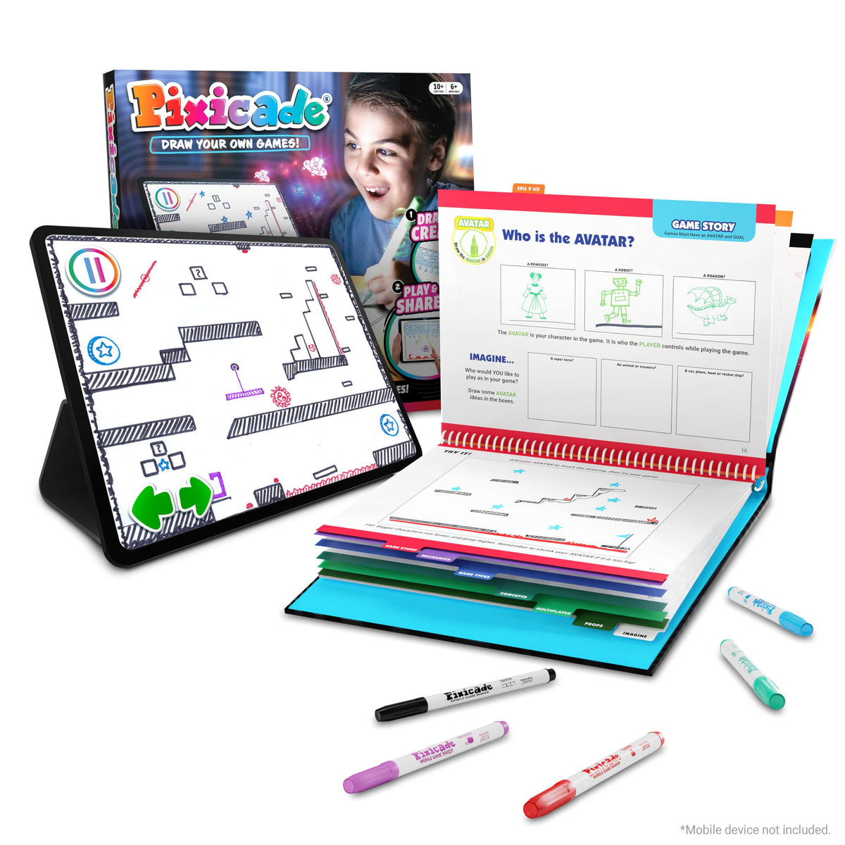 Abacus Pixicade doodle-to-game concept art turns sketches into playable mobile games.