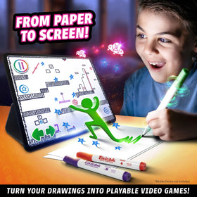 Abacus Pixicade snap-and-play captures drawings quickly to create arcade-style adventures.