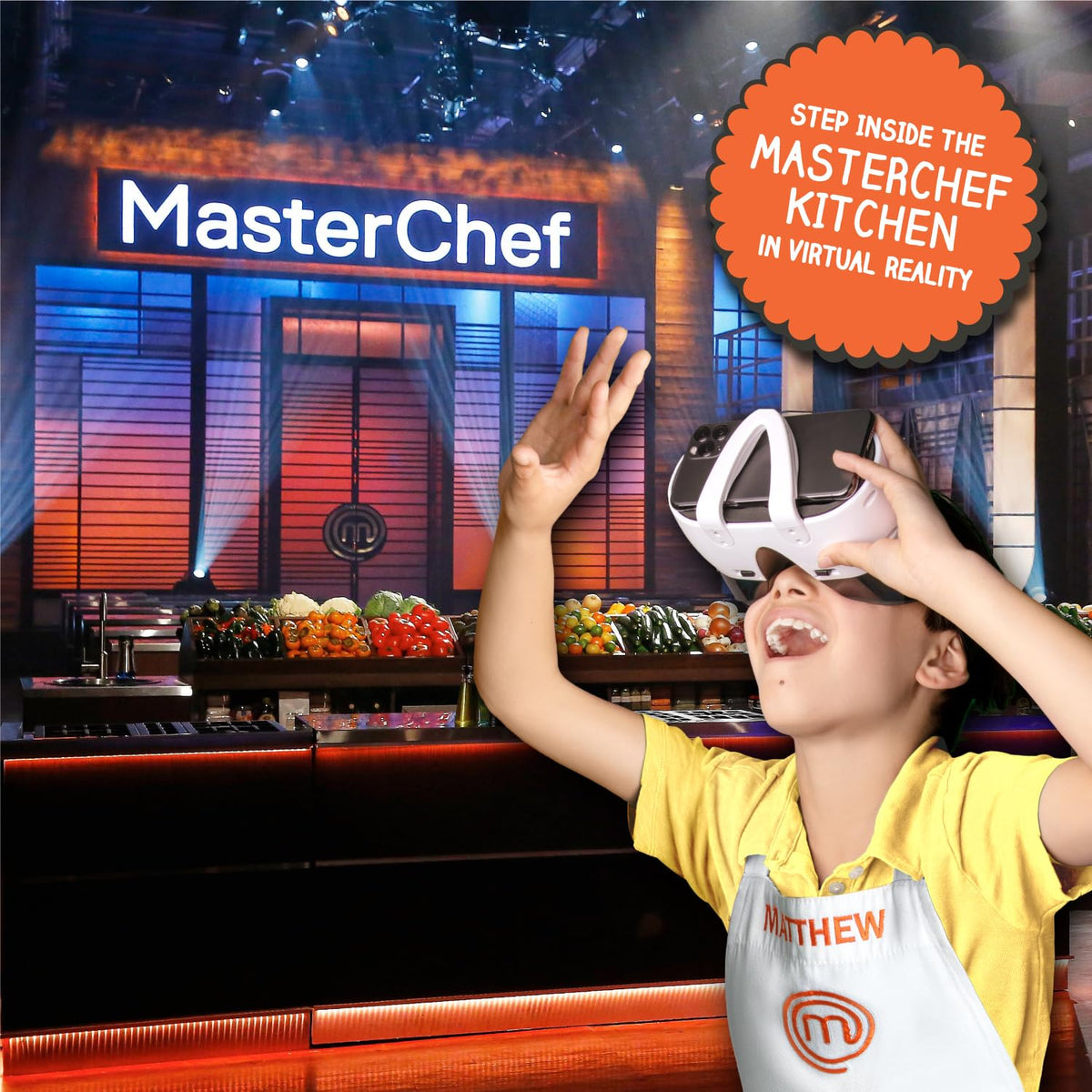 Abacus Brands VR MasterChef Junior packaging with apron and tools for start-to-cook setup