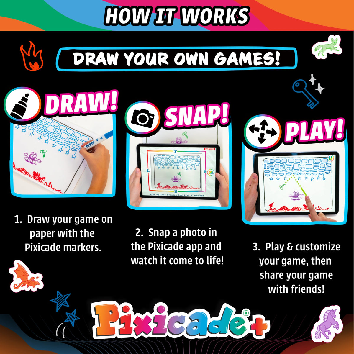 Abacus Pixicade+ arcade-battle: design head-to-head games to play with friends