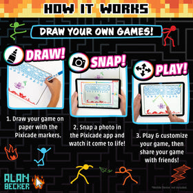 Pixicade supports STEAM learning with a creative, self-guided project.
