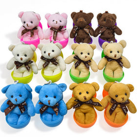 Abakuku 12-pack Easter eggs with plush toys inside for colorful egg hunts