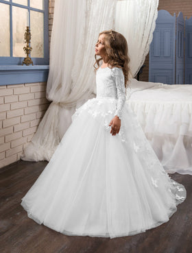 ABaoWedding White prom gown back view suitable for weddings and formal events