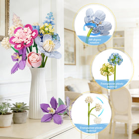 Abbabby blue iris element for a playful, creative display