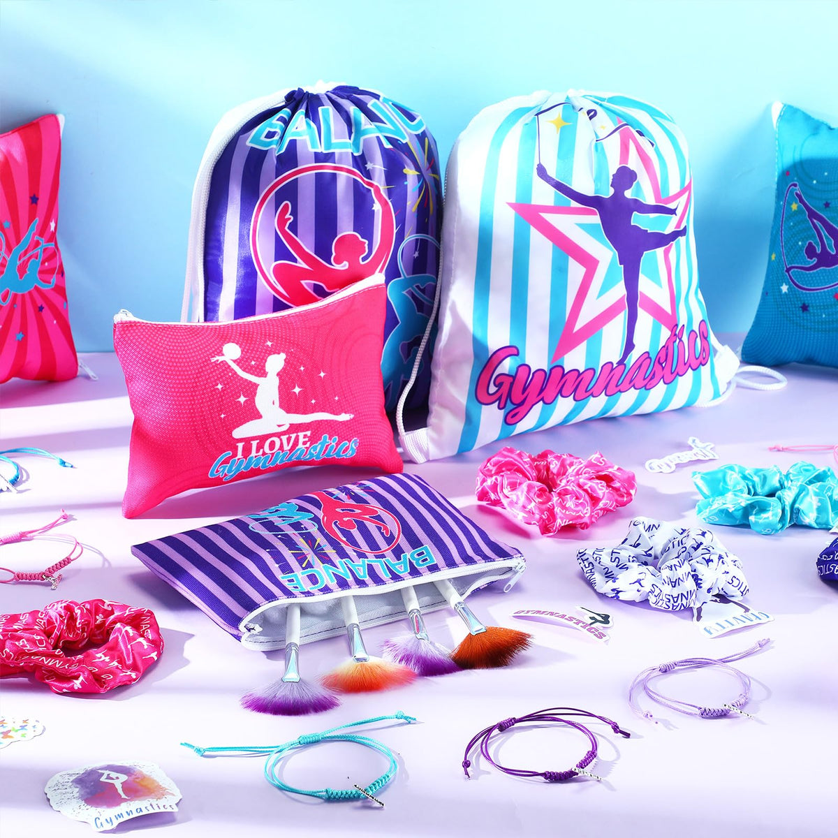 Abbylike gymnastic gift set packaging enhances event decor and gifting.