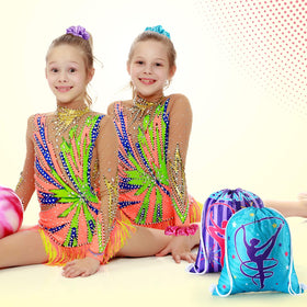 Abbylike gymnastics scrunchie hair tie ensures secure wear during play.