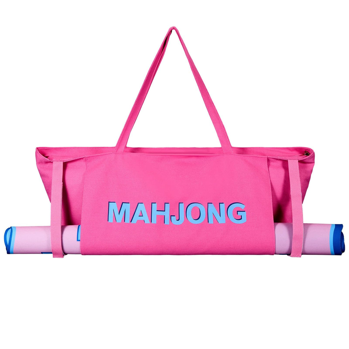 Abbylike Mahjong bag with rolled-mat pocket for easy transport of a full mahjong set.